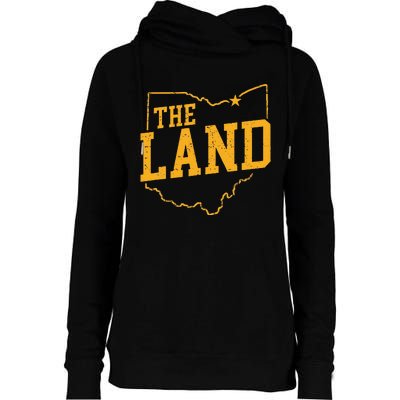 Retro The Land Cleveland Ohio Classic Throwback Souvenir Womens Funnel Neck Pullover Hood