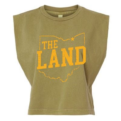 Retro The Land Cleveland Ohio Classic Throwback Souvenir Garment-Dyed Women's Muscle Tee