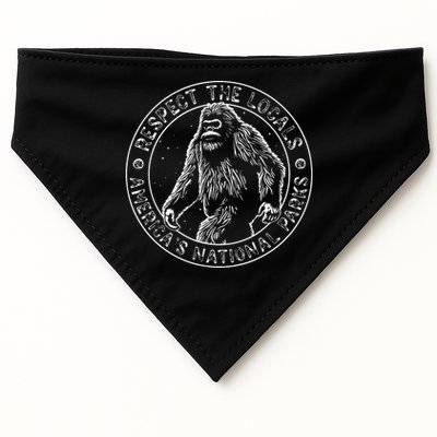 Respect The Locals Bigfoot Sasquatch American National Parks USA-Made Doggie Bandana