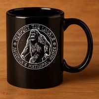 Respect The Locals Bigfoot Sasquatch American National Parks 11oz C Handle Ceramic Mug