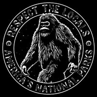 Respect The Locals Bigfoot Sasquatch American National Parks Drawstring Bag