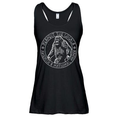 Respect The Locals Bigfoot Sasquatch American National Parks Ladies Essential Flowy Tank