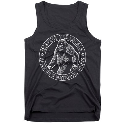 Respect The Locals Bigfoot Sasquatch American National Parks Tank Top