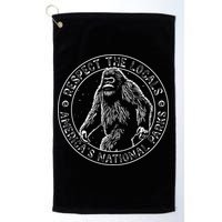 Respect The Locals Bigfoot Sasquatch American National Parks Golf Towel