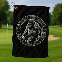 Respect The Locals Bigfoot Sasquatch American National Parks Golf Towel