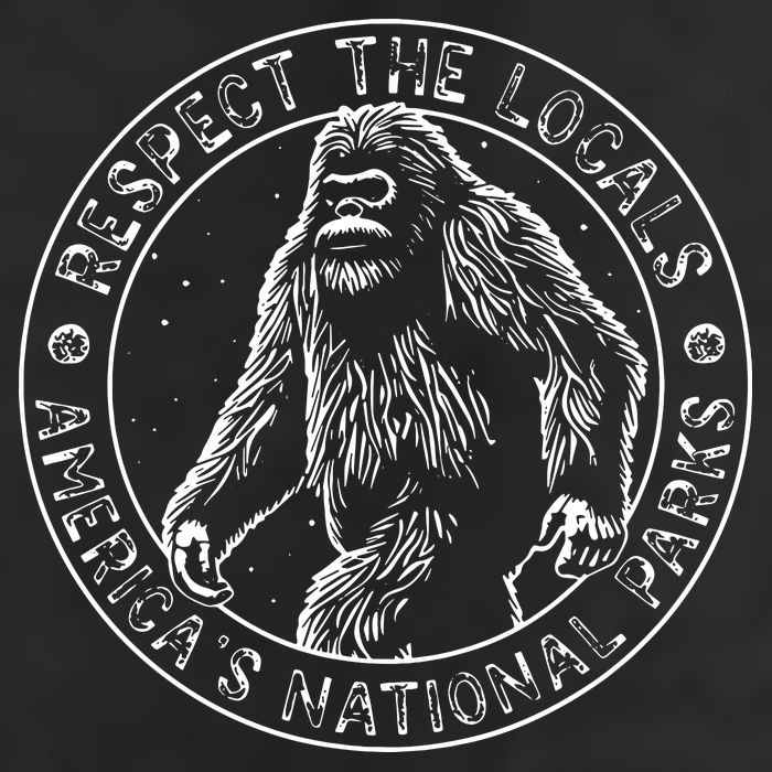Respect The Locals Bigfoot Sasquatch American National Parks Golf Towel