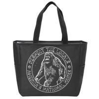 Respect The Locals Bigfoot Sasquatch American National Parks Zip Tote Bag