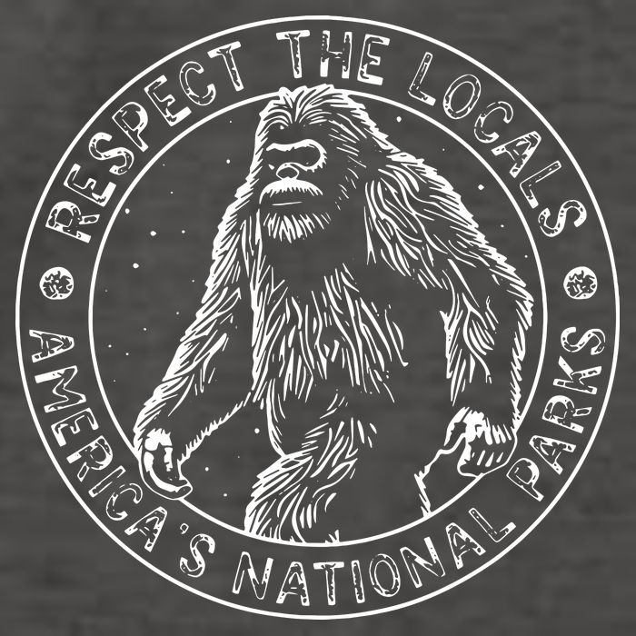 Respect The Locals Bigfoot Sasquatch American National Parks Vector Backpack