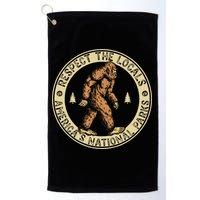 Respect The Locals Bigfoot Sasquatch American National Parks Golf Towel