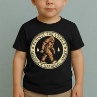 Respect The Locals Bigfoot Sasquatch American National Parks Toddler T-Shirt