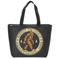 Respect The Locals Bigfoot Sasquatch American National Parks Zip Tote Bag