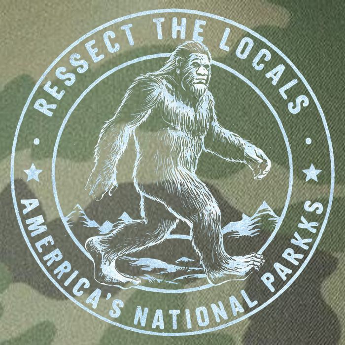 Respect The Locals Bigfoot Sasquatch American National Parks Legacy Tie Dye Trucker Hat
