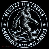 Respect The Locals Bigfoot Sasquatch American National Parks Drawstring Bag