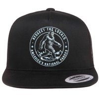 Respect The Locals Bigfoot Sasquatch American National Parks Flat Bill Trucker Hat