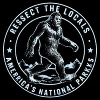 Respect The Locals Bigfoot Sasquatch American National Parks Youth Performance Sprint T-Shirt