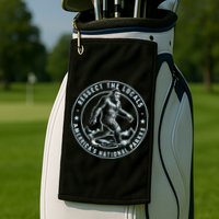 Respect The Locals Bigfoot Sasquatch American National Parks Golf Towel