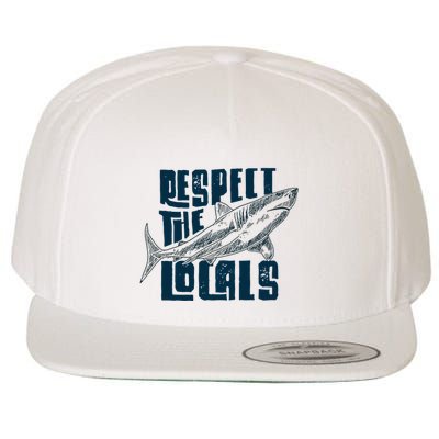 Respect The Locals Save The Ocean Wool Snapback Cap