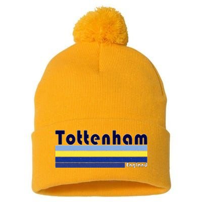 Retro Tottenham London Pom Pom 12in Knit Beanie