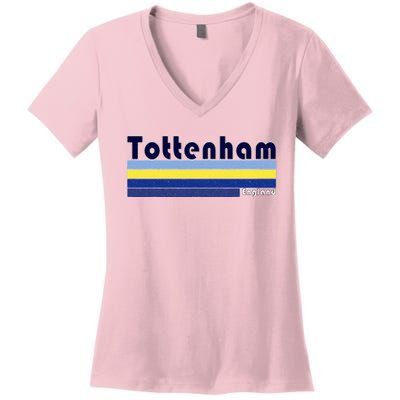 Retro Tottenham London Women's V-Neck T-Shirt