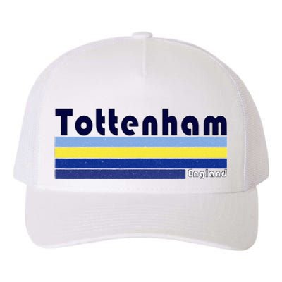 Retro Tottenham London Yupoong Adult 5-Panel Trucker Hat