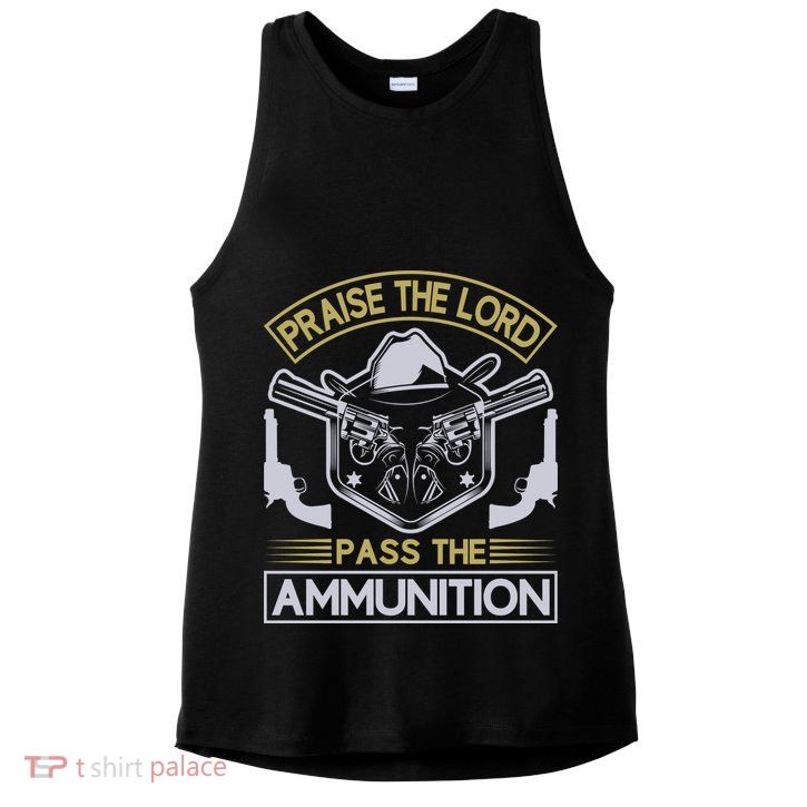 Raise The Lord Pass The Ammunition Ladies PosiCharge Tri-Blend Wicking Tank