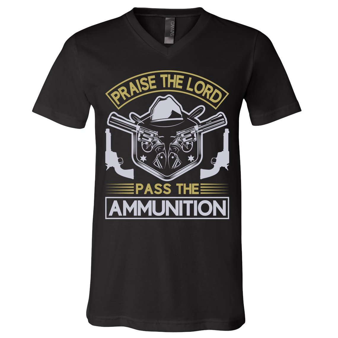 Raise The Lord Pass The Ammunition V-Neck T-Shirt