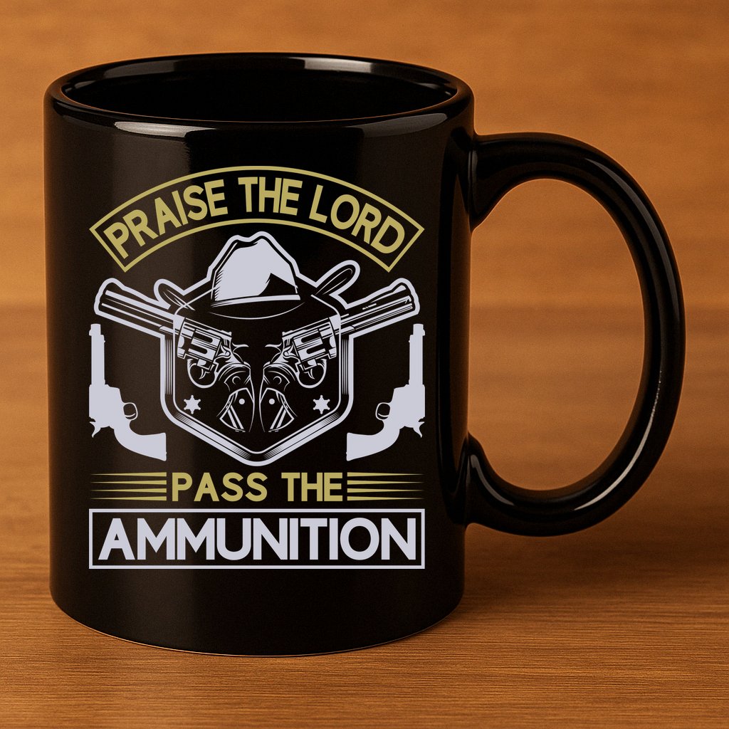 Raise The Lord Pass The Ammunition 11oz C Handle Ceramic Mug