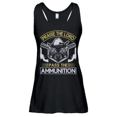Raise The Lord Pass The Ammunition Ladies Essential Flowy Tank