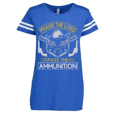 Raise The Lord Pass The Ammunition Enza Ladies Jersey Football T-Shirt