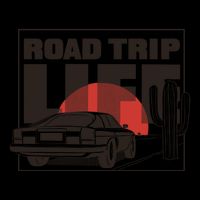 Road Trip Life Vintage Car Sunset Backpack