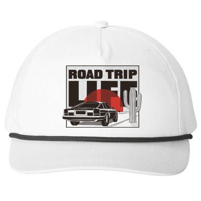 Road Trip Life Vintage Car Sunset Snapback Five-Panel Rope Hat