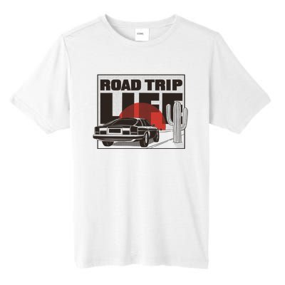 Road Trip Life Vintage Car Sunset Tall Fusion ChromaSoft Performance T-Shirt