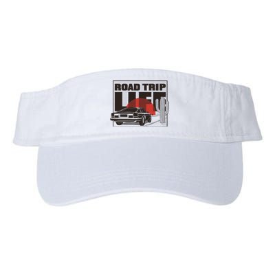 Road Trip Life Vintage Car Sunset Valucap Bio-Washed Visor