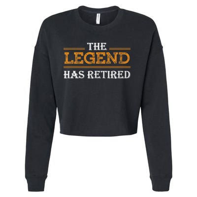Retired The Legend Has Retired Cropped Pullover Crew