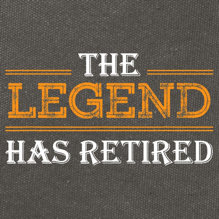 Retired The Legend Has Retired Cotton Canvas Backpack