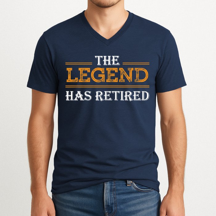 Retired The Legend Has Retired V-Neck T-Shirt