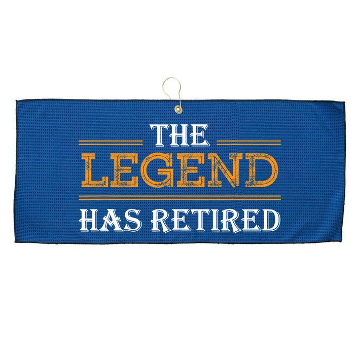 Retired The Legend Has Retired Large Microfiber Waffle Golf Towel