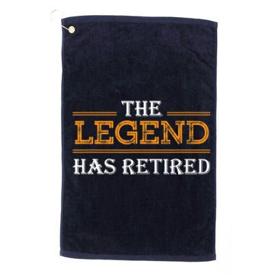 Retired The Legend Has Retired Platinum Collection Golf Towel