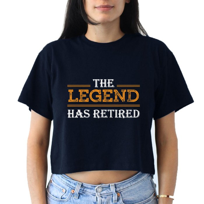 Retired The Legend Has Retired Crop Top