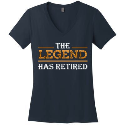 Retired The Legend Has Retired Women's V-Neck T-Shirt