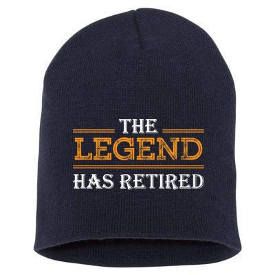Retired The Legend Has Retired Short Acrylic Beanie