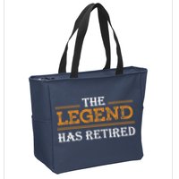 Retired The Legend Has Retired Zip Tote Bag