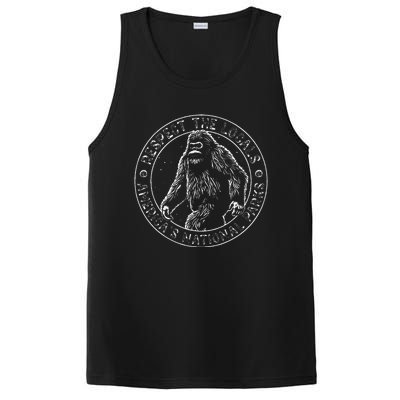 Respect The Locals Bigfoot Sasquatch American National Parks PosiCharge Competitor Tank