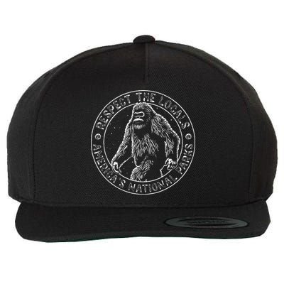 Respect The Locals Bigfoot Sasquatch American National Parks Wool Snapback Cap