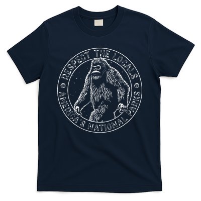 Respect The Locals Bigfoot Sasquatch American National Parks T-Shirt