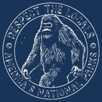 Respect The Locals Bigfoot Sasquatch American National Parks Button