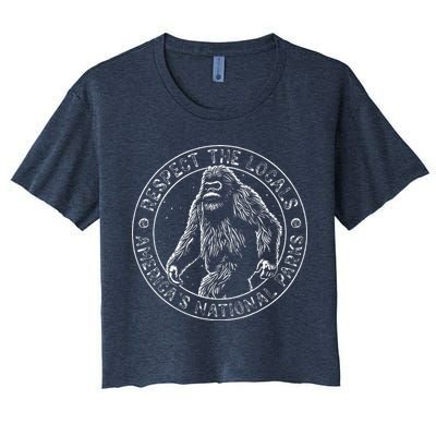 Respect The Locals Bigfoot Sasquatch American National Parks Crop Top