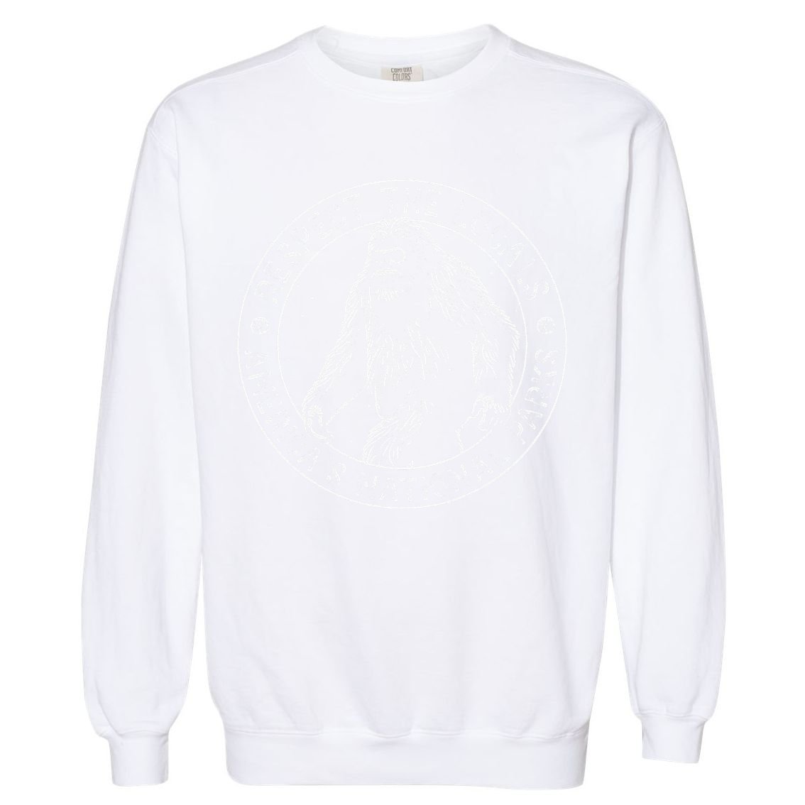 Respect The Locals Bigfoot Sasquatch American National Parks Garment-Dyed Sweatshirt