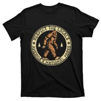 Respect The Locals Bigfoot Sasquatch American National Parks T-Shirt