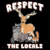 Respect The Locals Deer Racoon Possum Squirrel Wildlife 16 in Basic Backpack